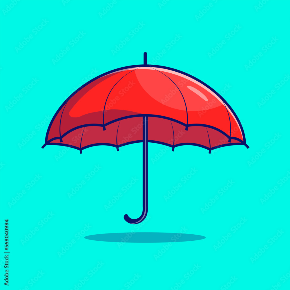 red umbrella logo vector illustration