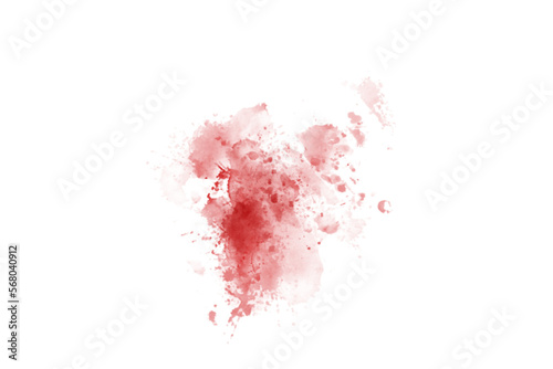 Abstract Red Brush Watercolor Back Drop Shape element © Mas Water