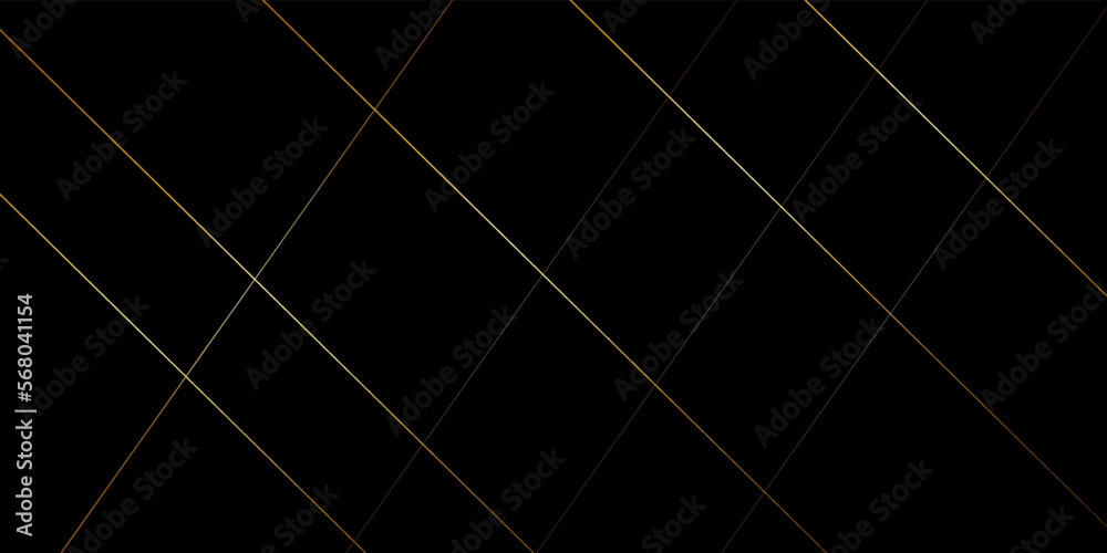 Abstract black with golden lines, triangles background modern design ...
