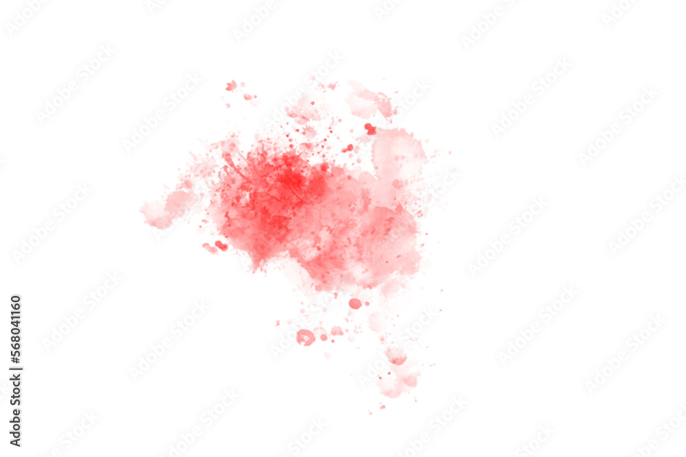 Abstract Red Brush Watercolor Back Drop Shape element