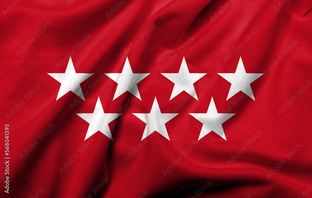 3D Flag of the Community of Madrid satin 3D Flag of the Community of Madrid satin