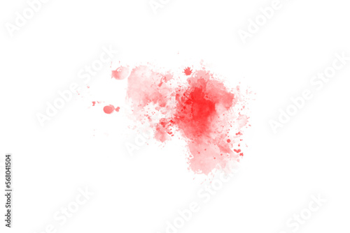 Abstract Red Brush Watercolor Back Drop Shape element