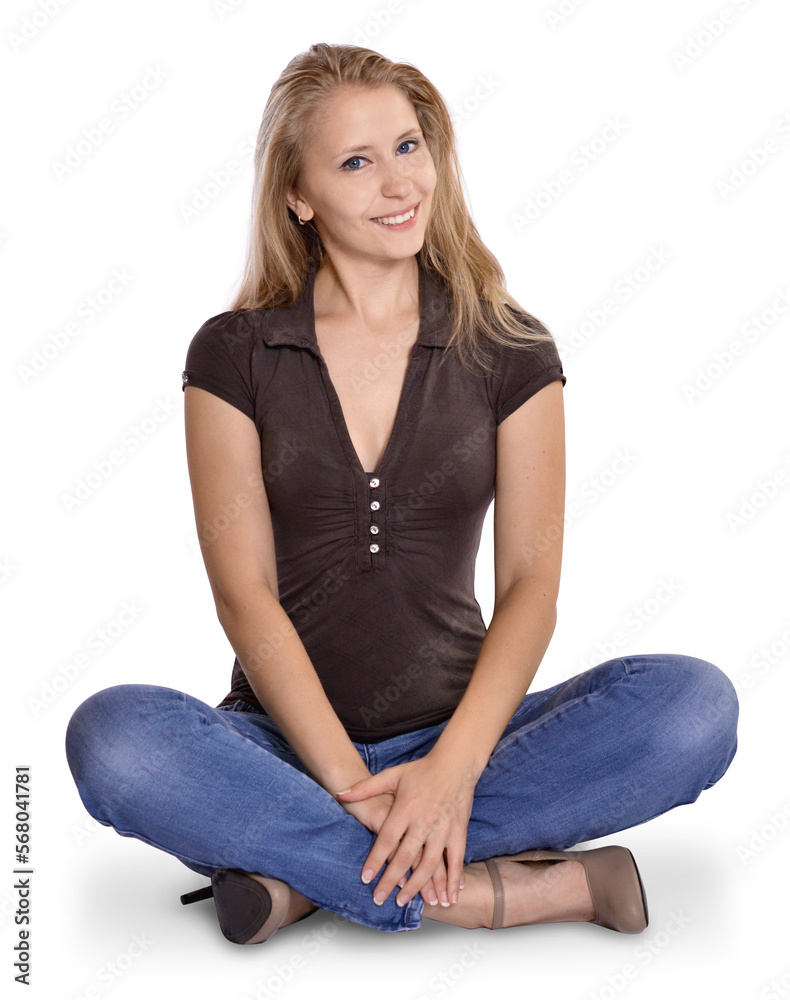 woman sitting on the floor woman sitting on the floor