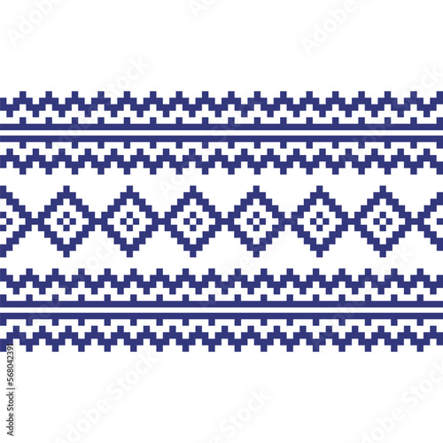 Horizontal seamless background. Vector illustration. Traditional Ukrainian folk vyshyvanka.