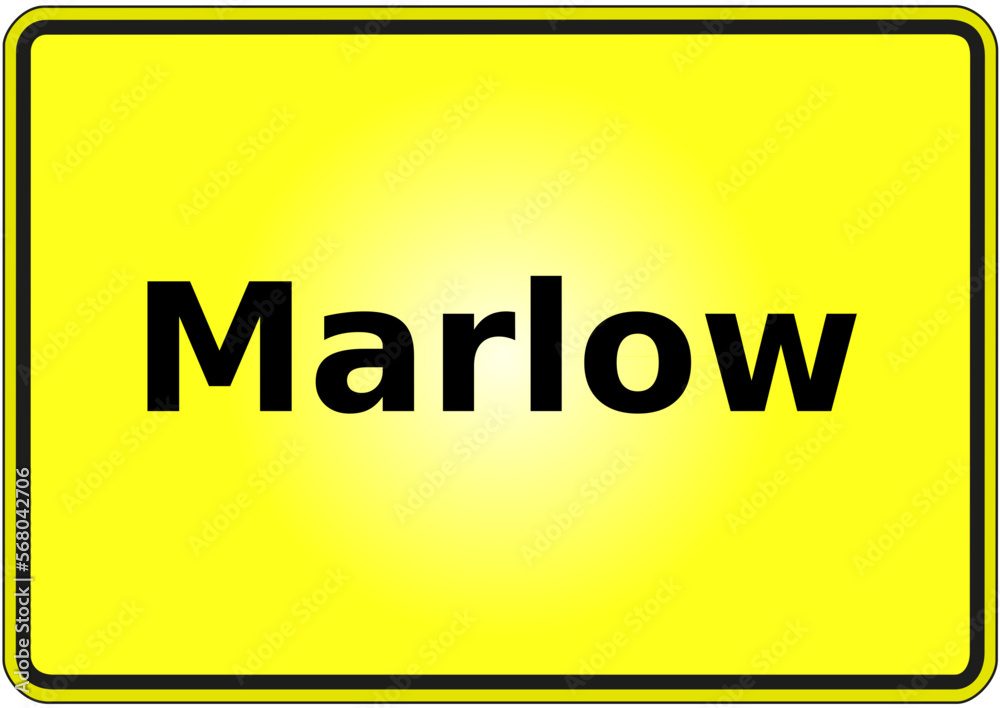 Stadteingangsschild Deutschland Stadt Marlow Stadteingangsschild Deutschland Stadt Marlow