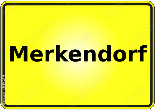 Stadteingangsschild Deutschland Stadt Merkendorf