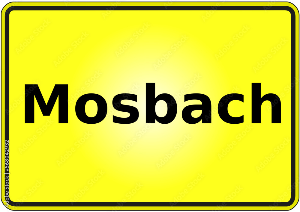 Stadteingangsschild Deutschland Stadt Mosbach Stadteingangsschild Deutschland Stadt Mosbach