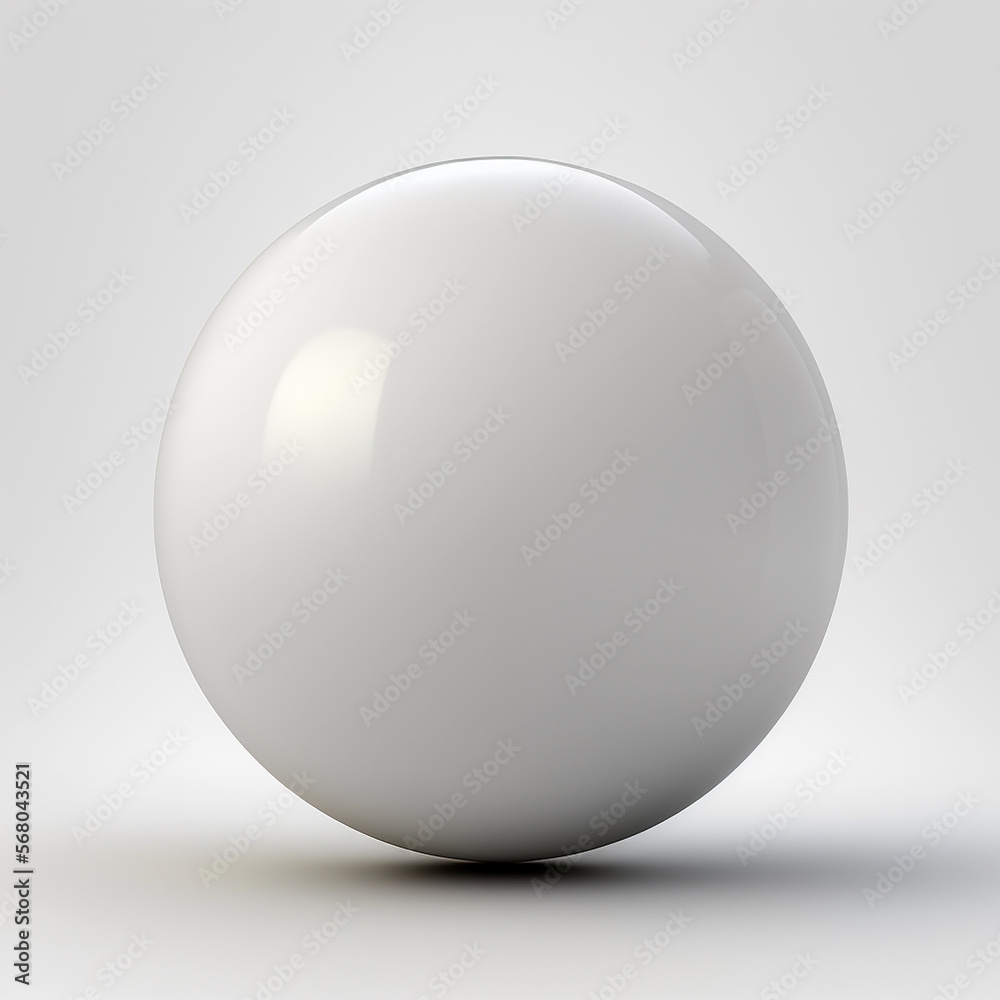 White sphere in the white background generative ai technology White sphere in the white background generative ai technology