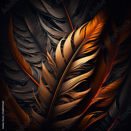 Feather background image, Ai generated