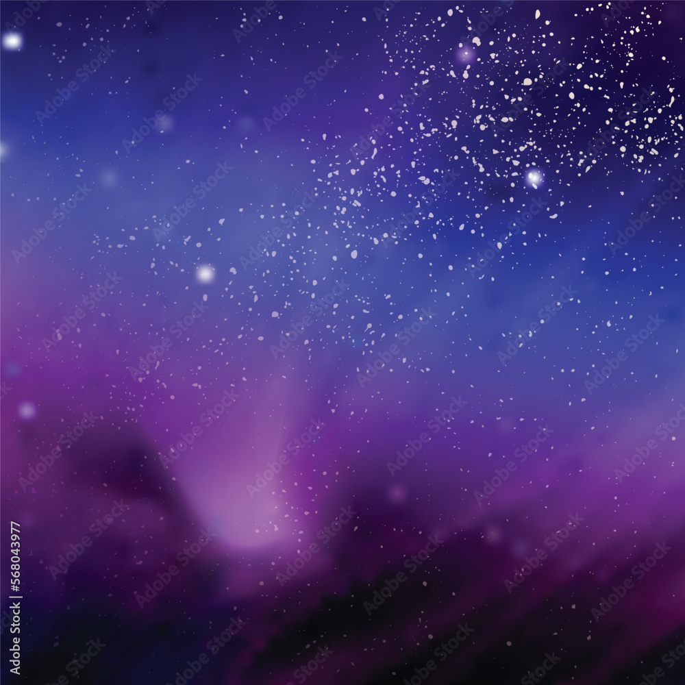 Obraz premium Deep space galaxy purple