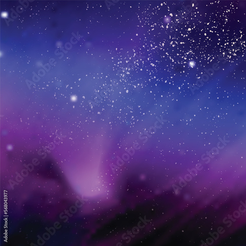 Deep space galaxy purple