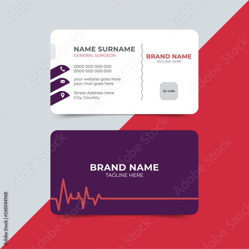 Dentistry clinic healthcare doctor business card template design