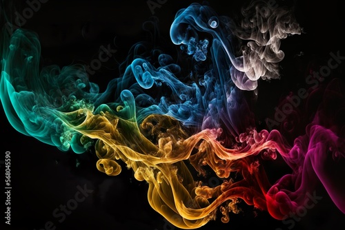 Wallpaper Mural Swirling smoke in shades of colors Torontodigital.ca