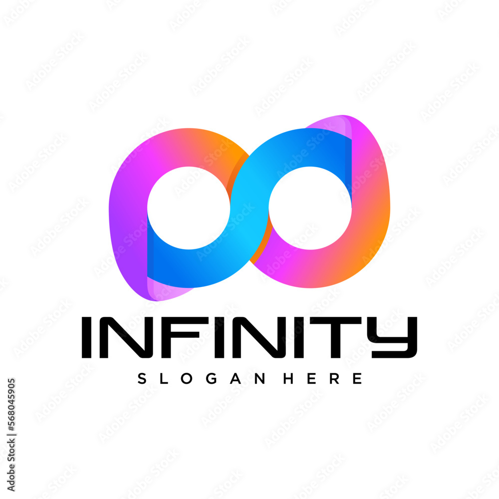 Infinite limitless symbol icon or logo design template Infinite limitless symbol icon or logo design template
