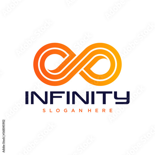 Infinite limitless symbol icon or logo design template