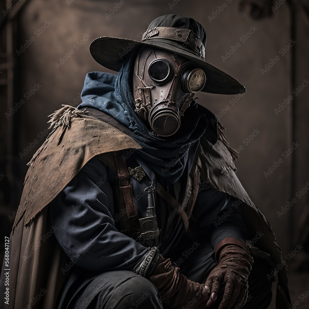 Man with mask grunge background Man with mask grunge background
