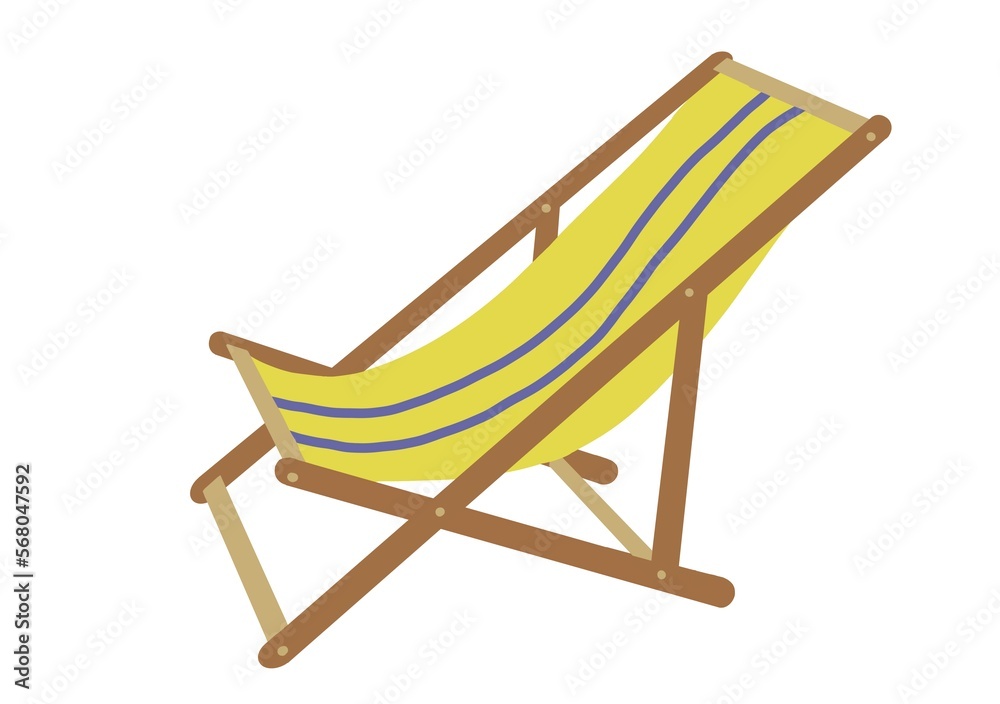beach chair isolated on white