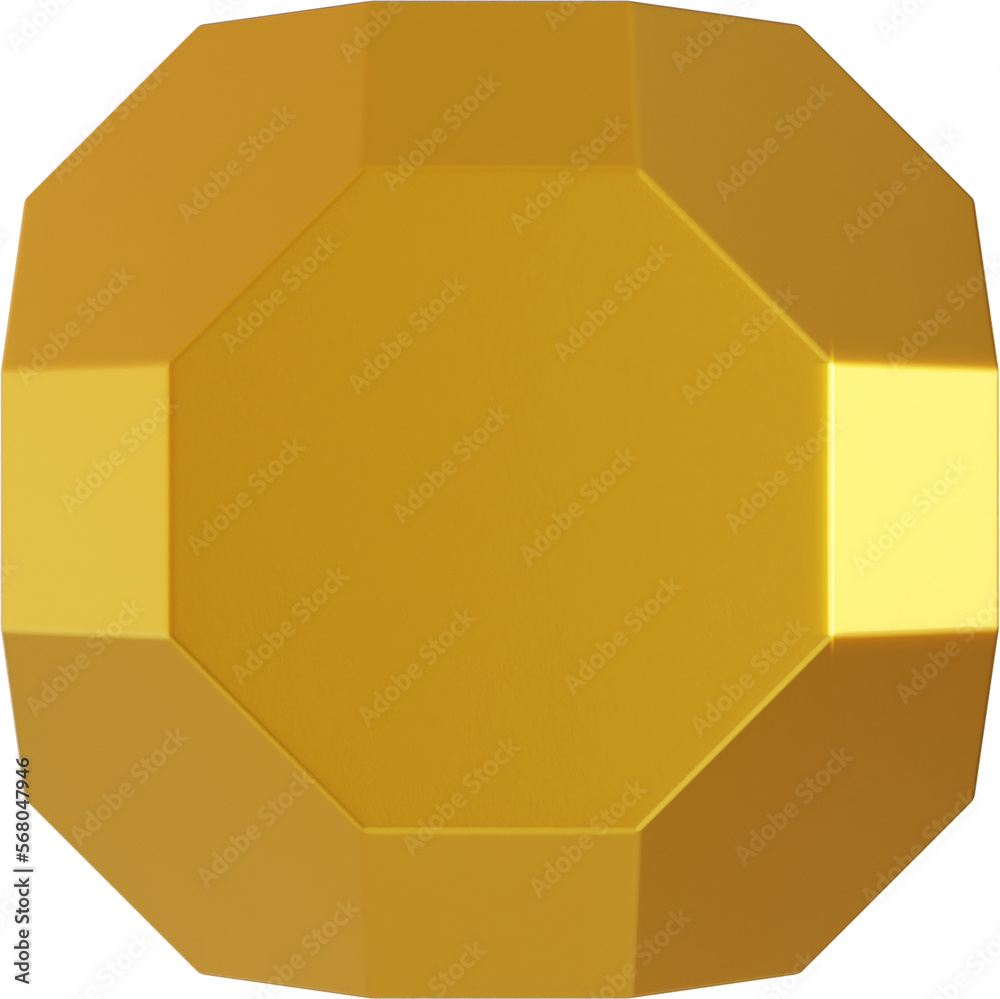 Abstract golden shape, 3d render Abstract golden shape, 3d render