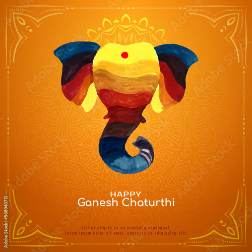 Happy Ganesh Chaturthi lord ganesha worship festival background