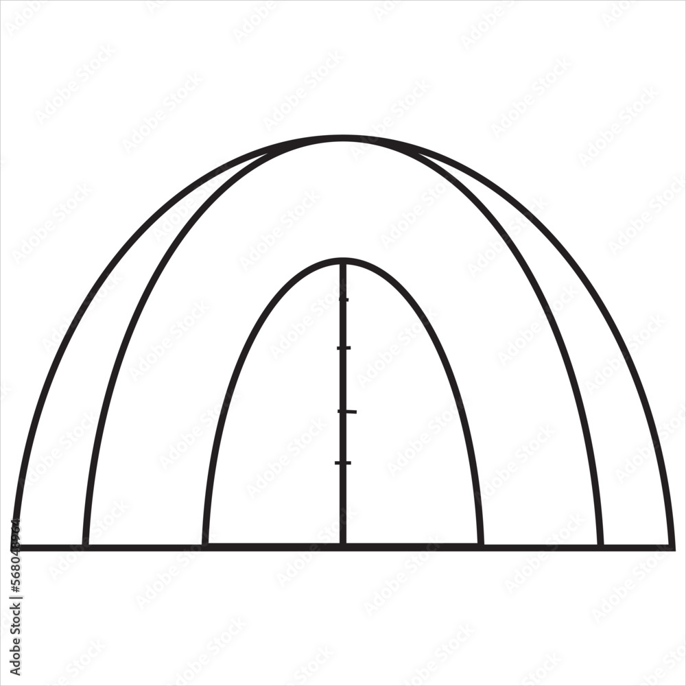 Vector, Image of camping site, Black and white color, with transparent background Vector, Image of camping site, Black and white color, with transparent background