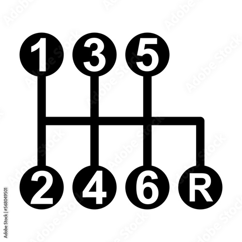 Handle car manual shift lever icon, vehicle gear technology vector illustration equipment