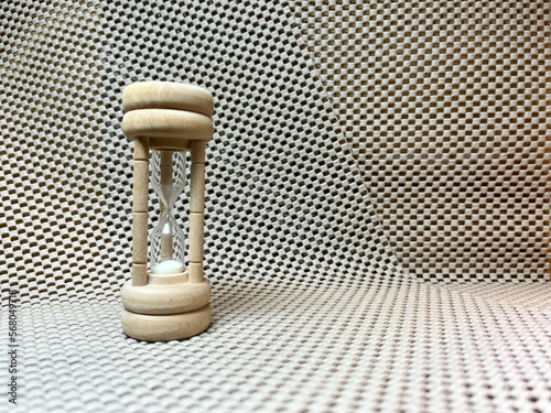 wooden hourglass and simple composition