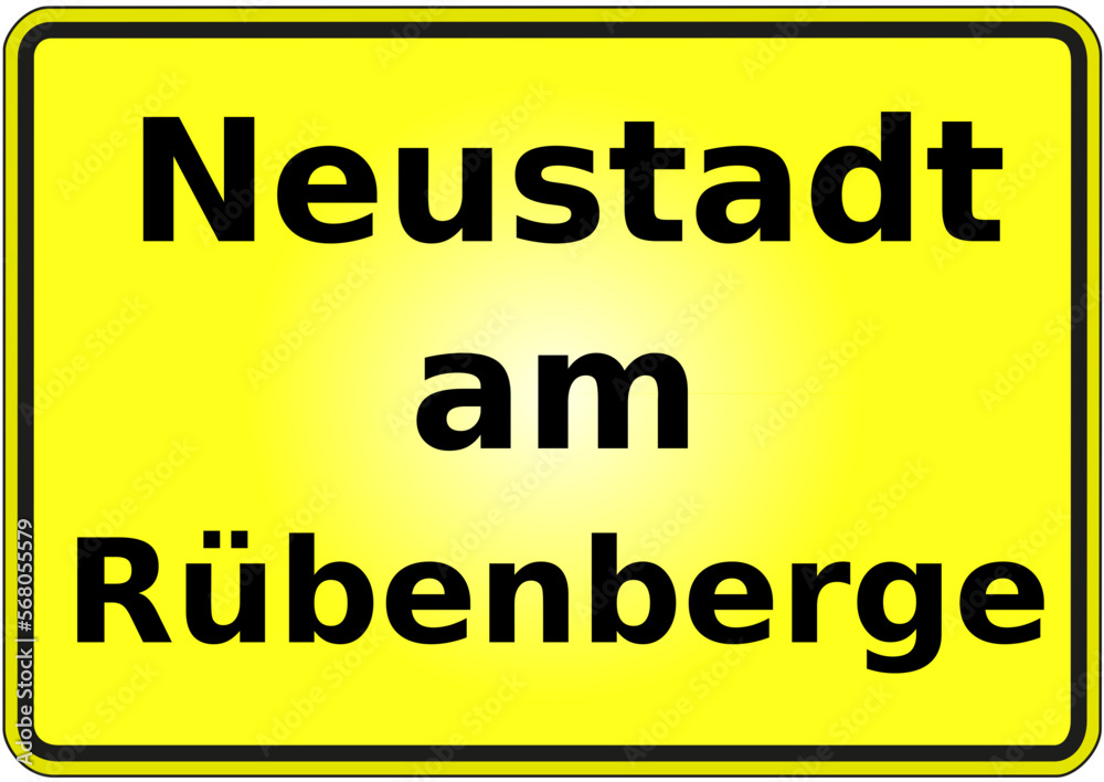Fototapeta premium Stadteingangsschild Deutschland Stadt Neustadt am Rübenberge