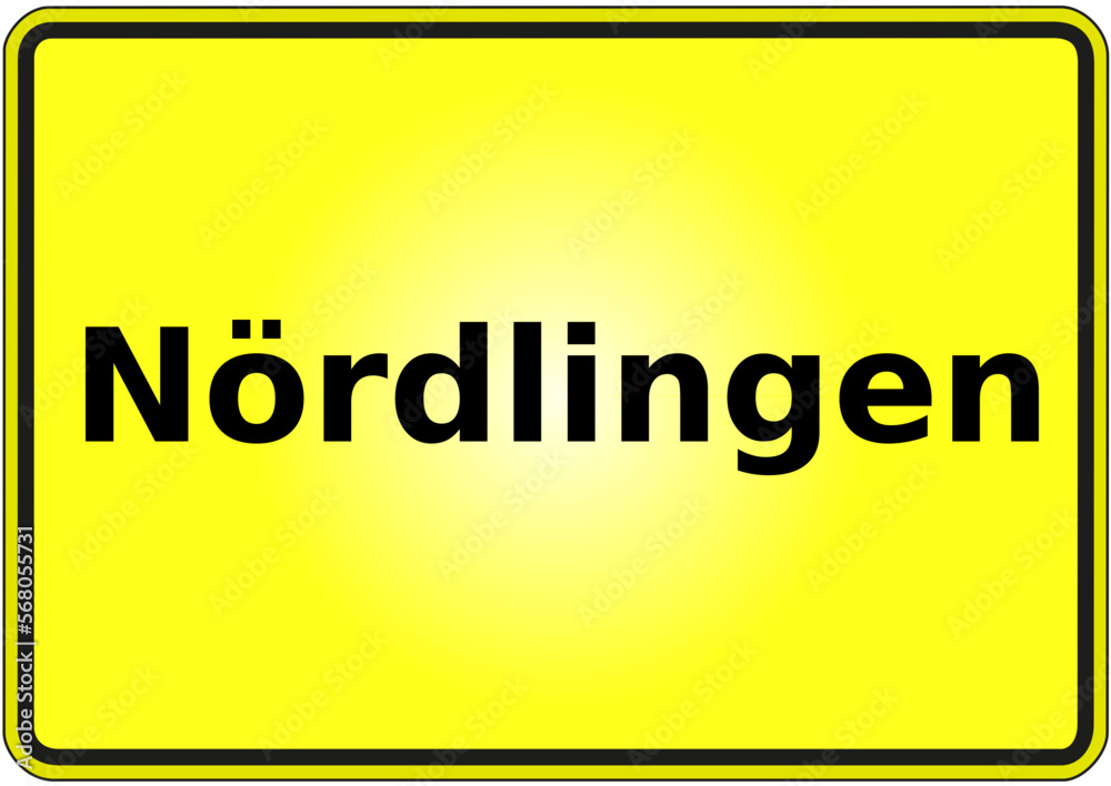 Stadteingangsschild Deutschland Stadt Nördlingen Stadteingangsschild Deutschland Stadt Nördlingen