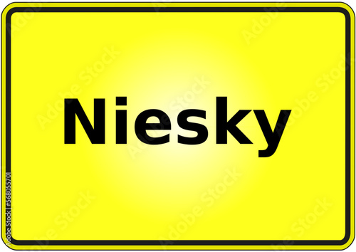 Stadteingangsschild Deutschland Stadt Niesky