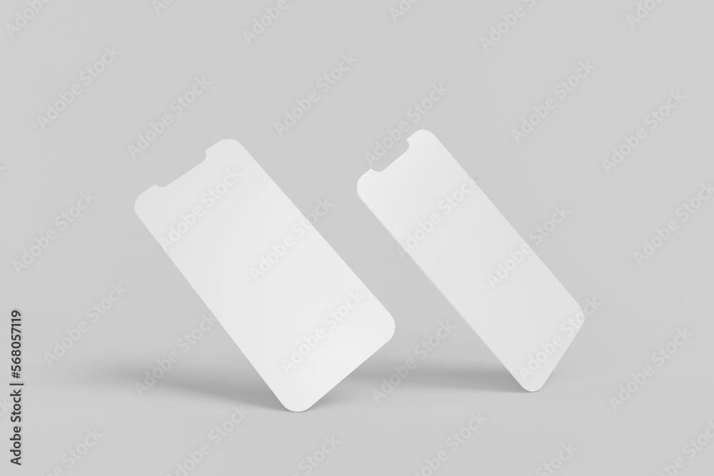 White Blank Smartphone Screen Mockup White Blank Smartphone Screen Mockup