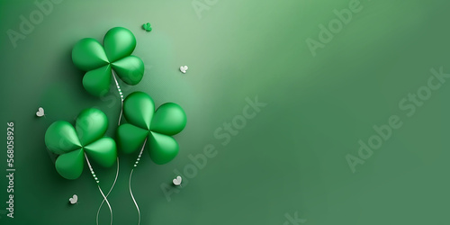 A Cool Twist on St. Patrick's Day: An Origami Clover Leaf in Green photo