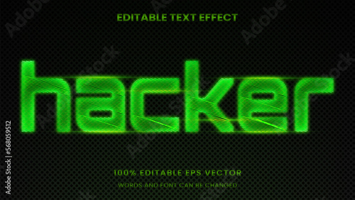 hacker cyber digital neon glow 3D Editable text Effect Style