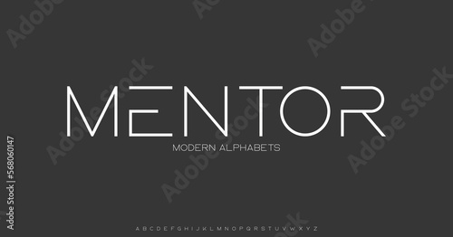 Modern Sports tech font typography. MINIMAL vector typeface for a company. Minimal gaming fonts for logo design.
