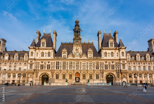 City Hall  Hotel de Ville  in Paris  France