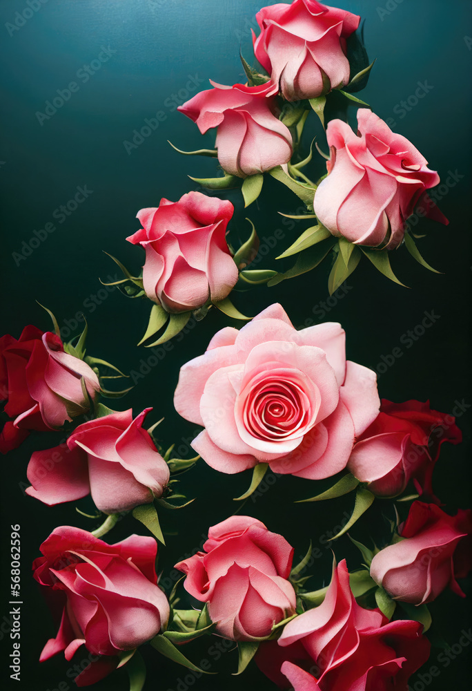 closeup of a bouquet of pink roses closeup of a bouquet of pink roses