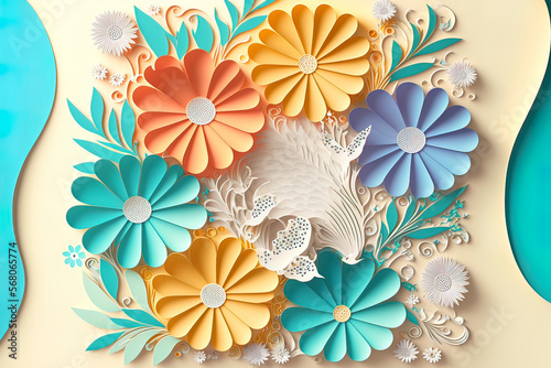 Multicolored delicate sprin...