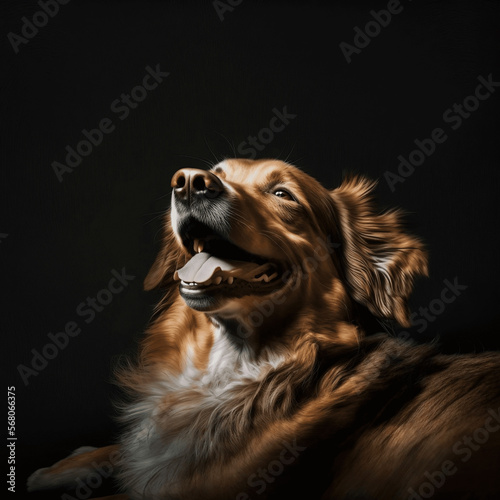 Wallpaper Mural Portrait of a dog, Generative AI Torontodigital.ca