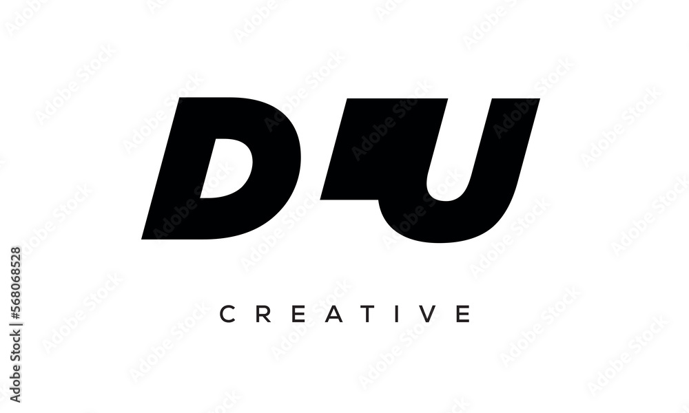 DLU letters negative space logo design. creative typography monogram vector DLU letters negative space logo design. creative typography monogram vector