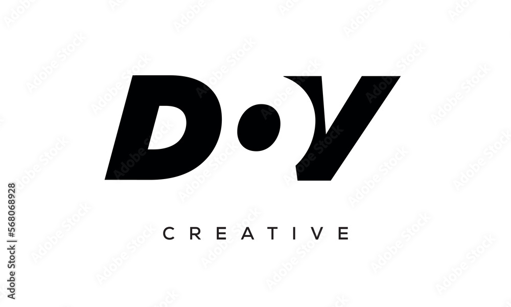 DOV letters negative space logo design. creative typography monogram vector DOV letters negative space logo design. creative typography monogram vector
