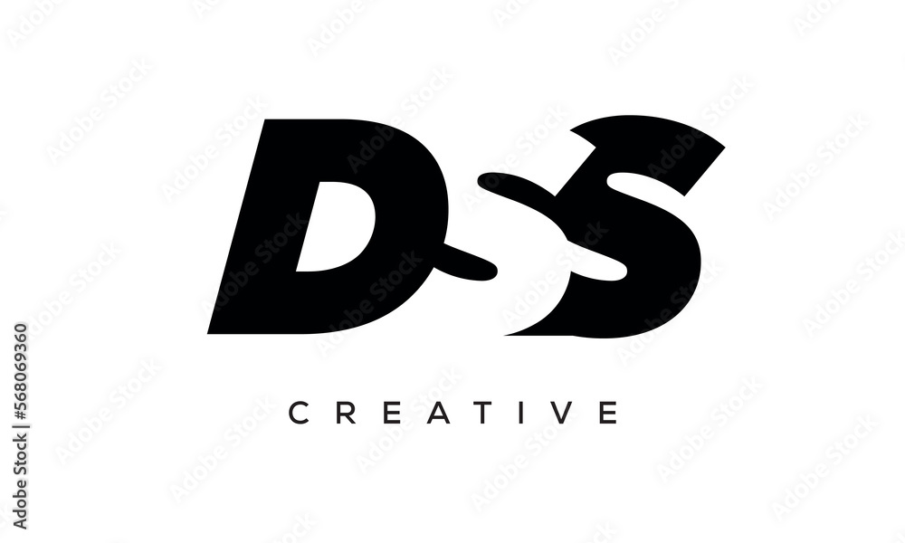 DSS letters negative space logo design. creative typography monogram vector DSS letters negative space logo design. creative typography monogram vector