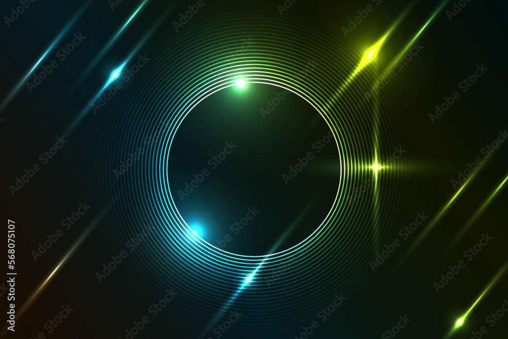 circle neon shape for a business background or logo background