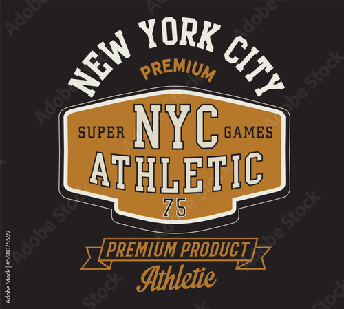 Varsity Sports League - New York College League vector illustration for boys sportswear