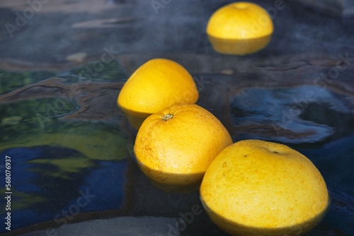 温泉に浮かぶボンタン