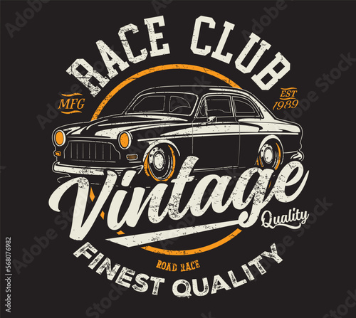 vector hot rod custom car illustration for t shirts print