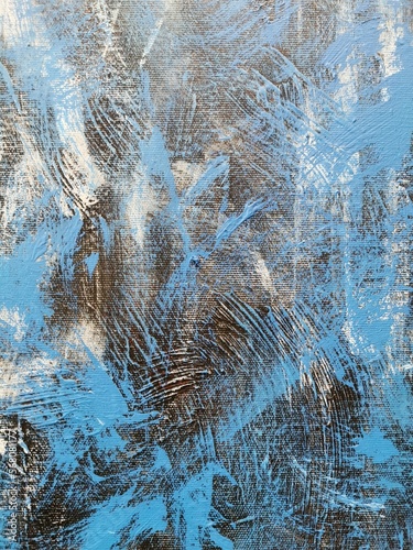 Fototapeta Naklejka Na Ścianę i Meble -  Abstrakcyjne, granatowe tło, tekstura, malowane  artystycznie pędzlem