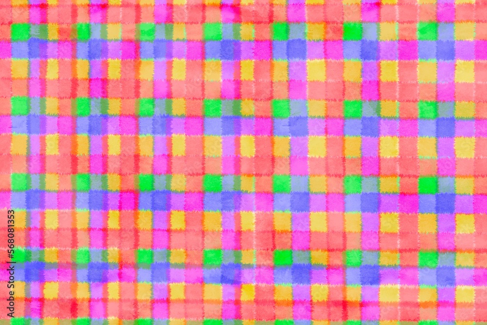 にじみ水彩 手描きチェック 背景 にじみ水彩 手描きチェック 背景