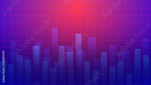 Abstract graph chart of stock market trade background.