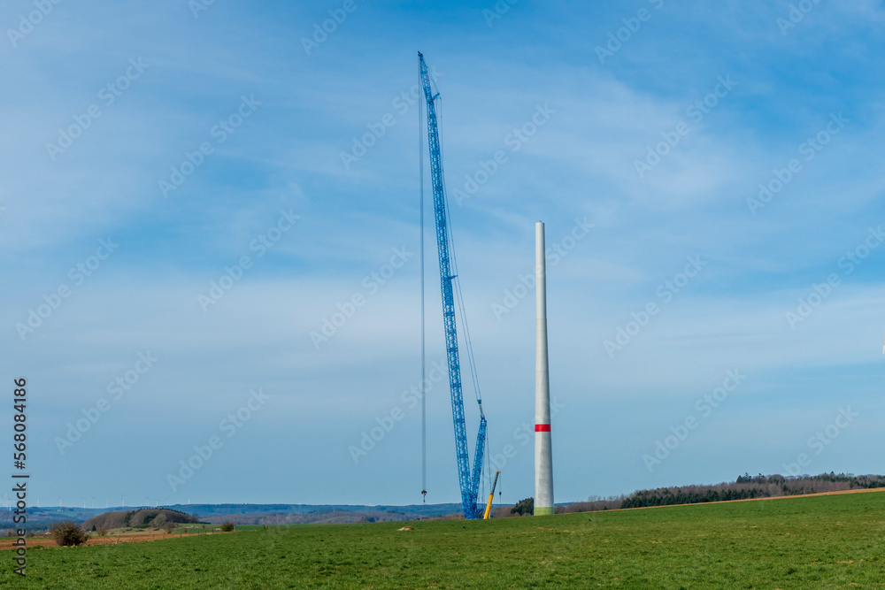 Construction of a wind turbine to generate electricity Construction of a wind turbine to generate electricity