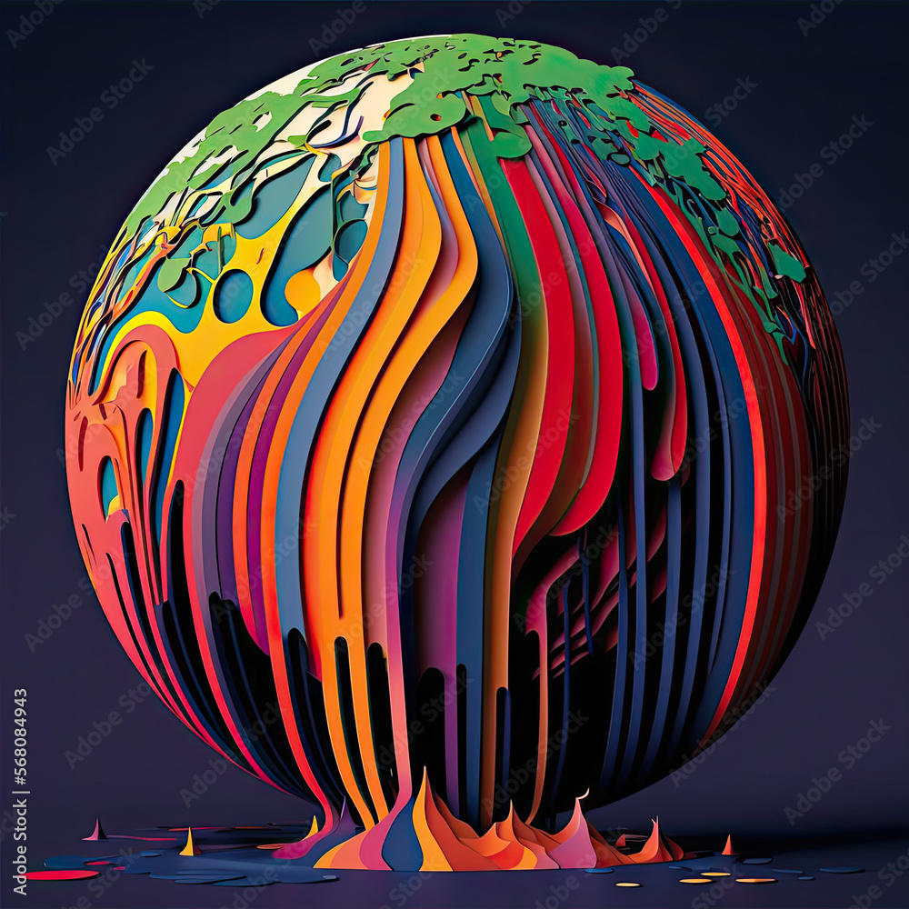AI La Advertencia Visual del Calentamiento Global: Una Pintura ...