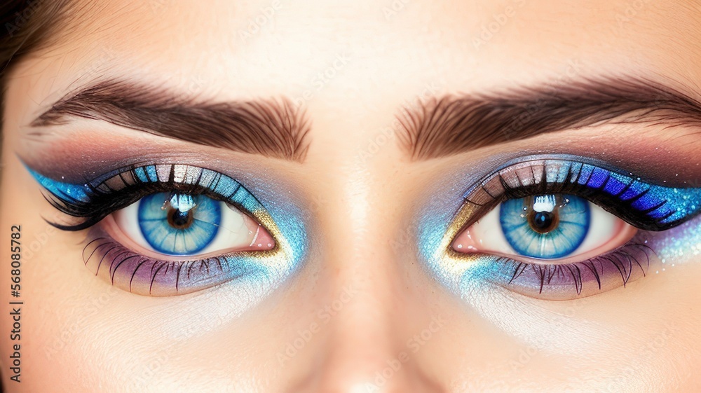 close up of a female eye with makeup close up of a female eye with makeup
